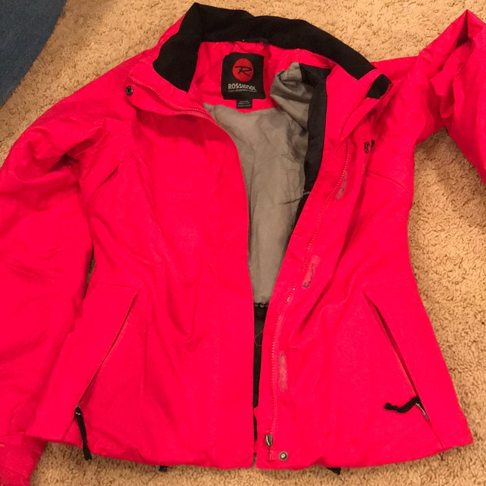Hot pink rossignal ski jacket